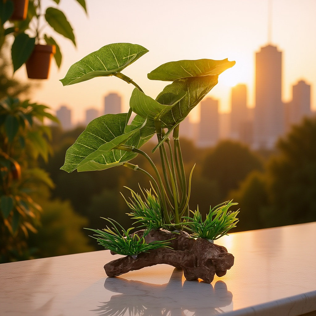 Planted Aquarium Care - リアルなプラスチック製水槽用植物、魚タンクや爬虫類テラリウム用、鮮やかで生き生きとした水中装飾、お手入れ簡単、淡水用