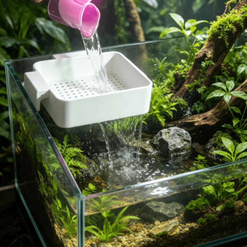 Planted Aquarium With Sand - 水槽水交換器 魚タンク水流拡散器 防滴ブラケット 水生植物用防滴ブラケット 砂よけ