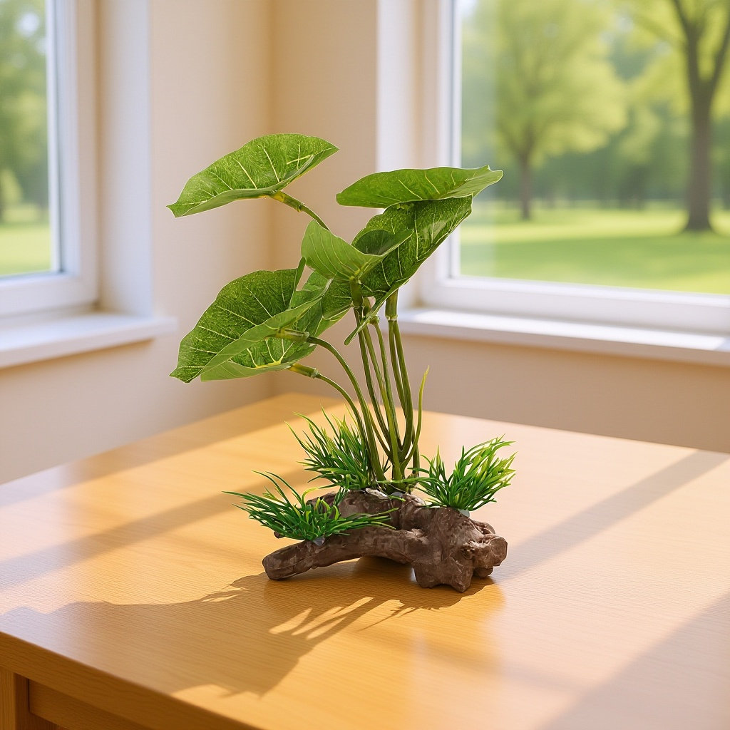 Planted Aquarium Care - リアルなプラスチック製水槽用植物、魚タンクや爬虫類テラリウム用、鮮やかで生き生きとした水中装飾、お手入れ簡単、淡水用