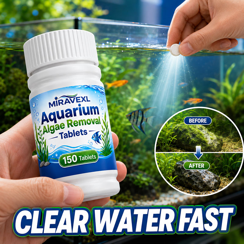 Aquarium Plant Nursery - ミラベックスL 150 水槽藻類除去タブレット、安全な藻類抑制剤、淡水魚と水生植物のための迅速な緑水除去剤