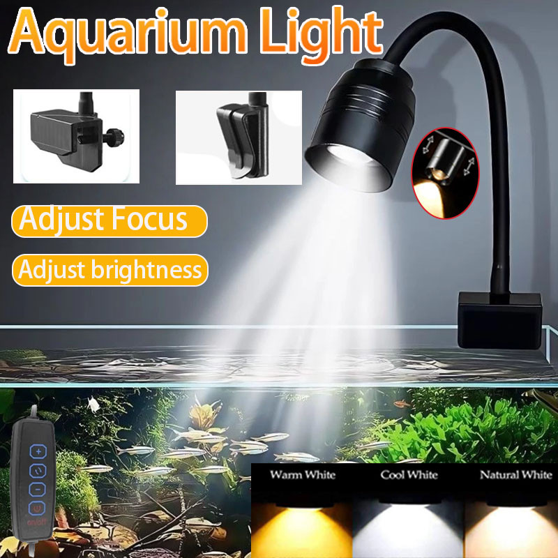 Aquarium Plant Iron - USB水槽ライト照明植物育成ライト超薄型LED 3W水生植物照明防水クリップオンランプ水槽用