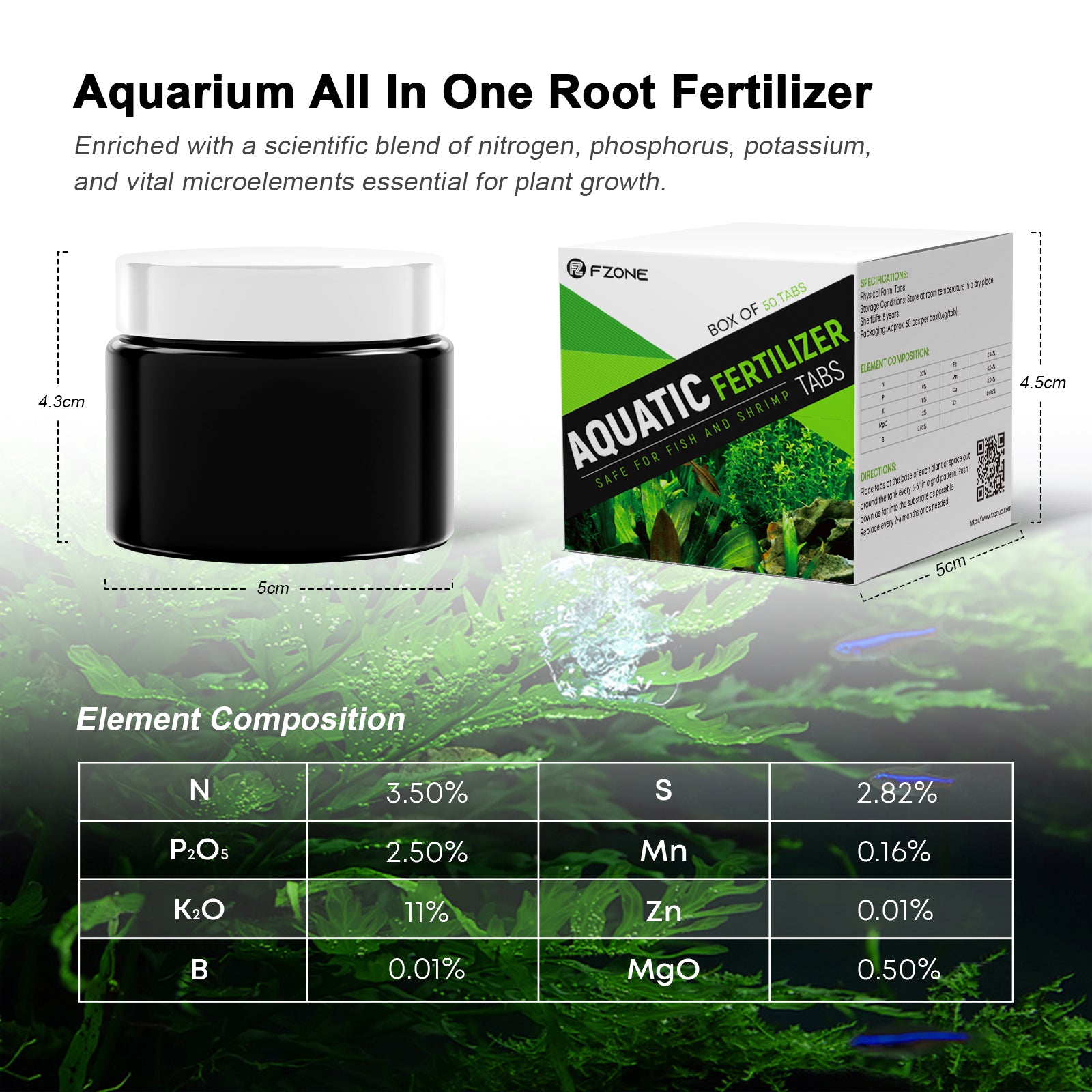 FZONE水槽用根肥料タブレット 水中分解式 超量銅フリー  - Aquarium Plant Root Fertilizer のレビューと価格