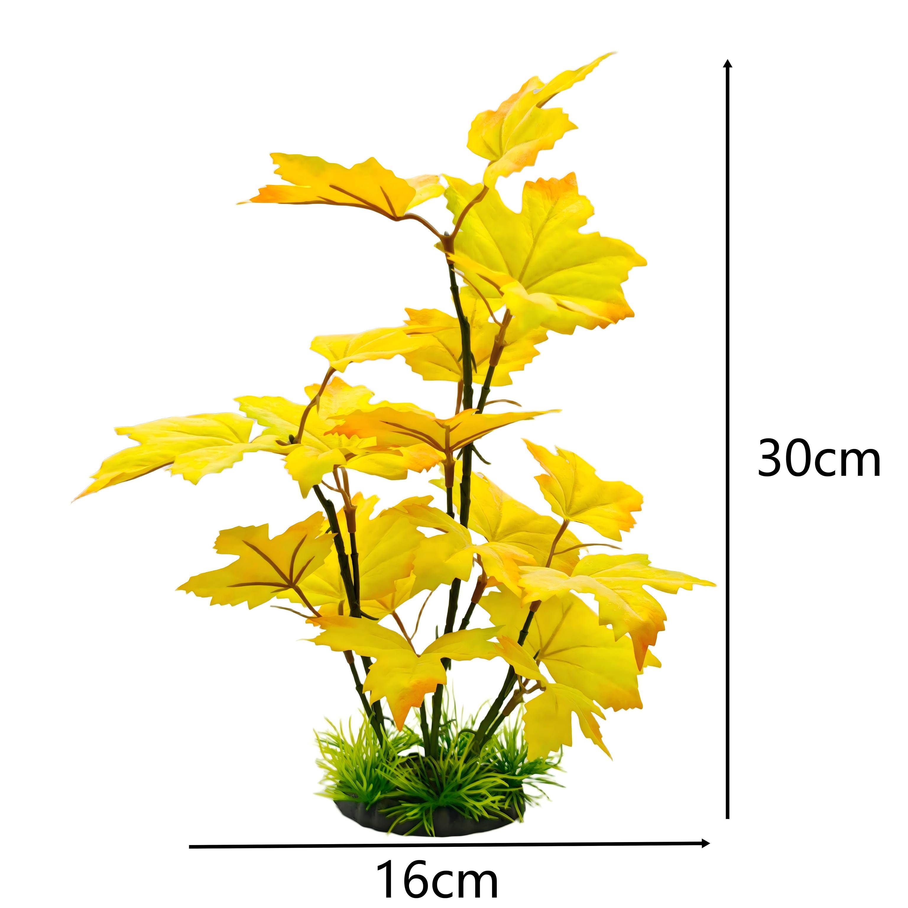 人工葉 30 センチメートル水族館人工装飾プラスチック黄色の - Aquarium Plant Yellowing のレビューと価格