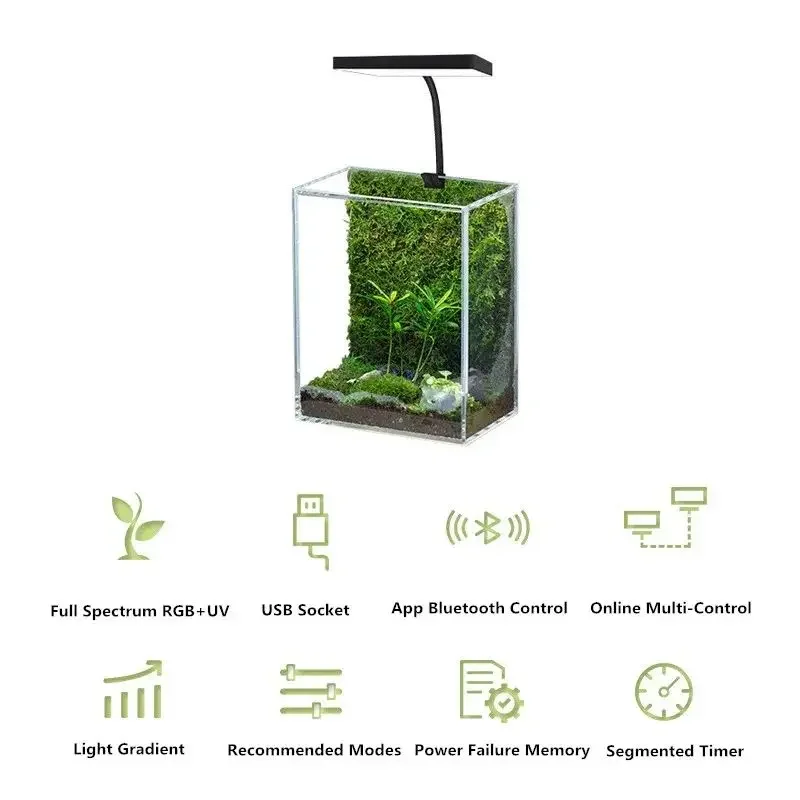 WEEK AQUA Mag Pro USBナノ水槽ライト 水 - Aquarium Plant Grow Light のレビューと価格