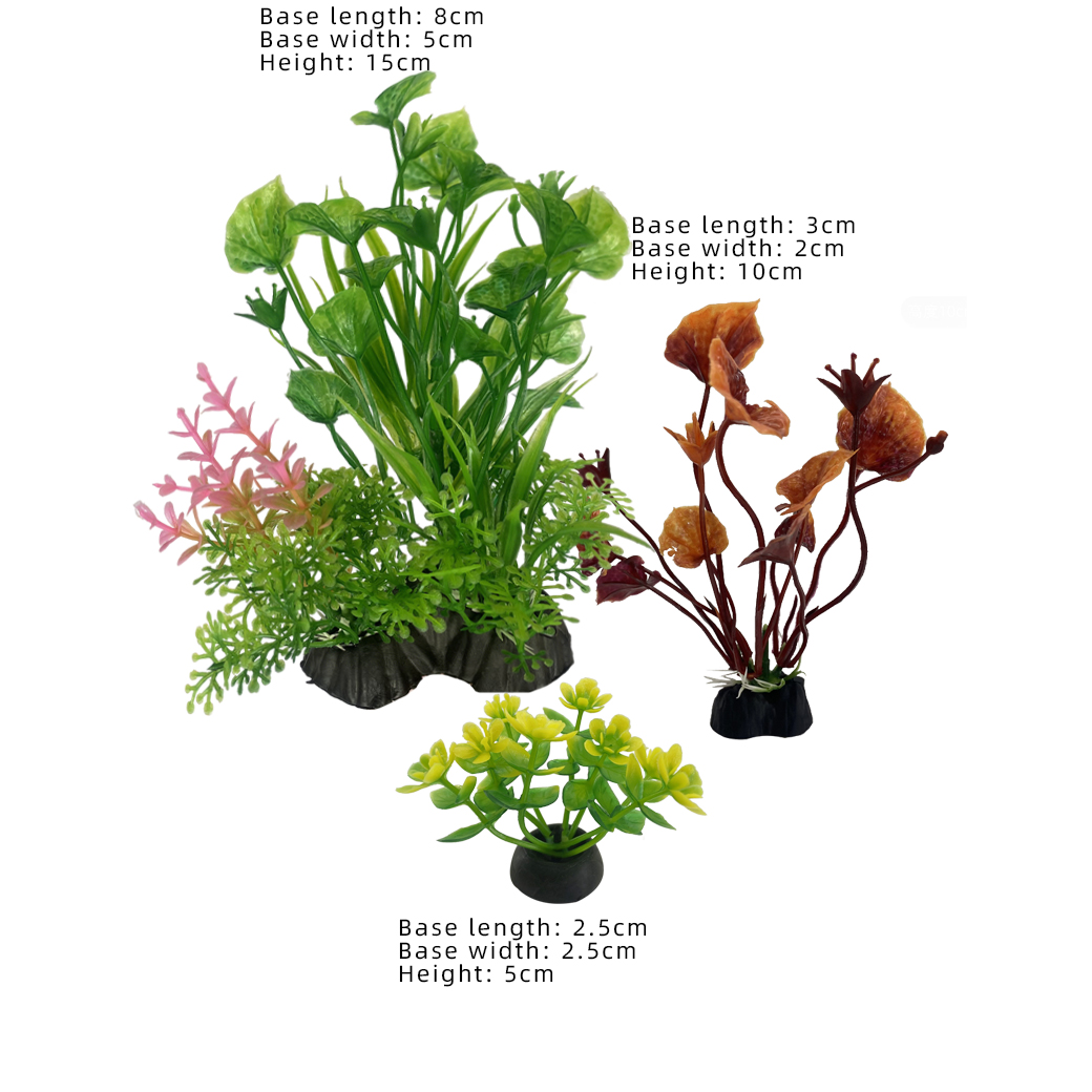 3 個の人工水族館植物水槽装飾シミュレーション水草飾り緑赤黄 - Aquarium Plant Yellowing のレビューと価格