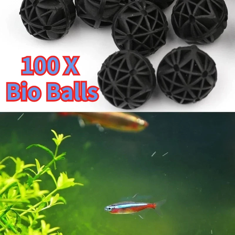 50/100 個家庭用水族館の池バイオボール 16 ミリメー - Aquarium Plant Fertilizer のレビューと価格