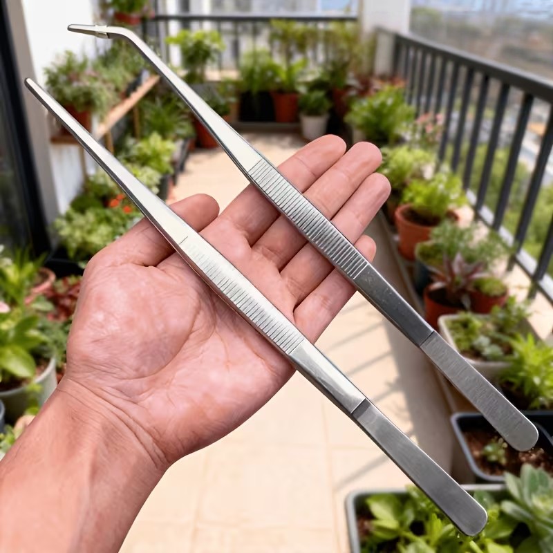 20cmステンレス製ピンセット2本セット – 直先と曲先、盆 - Planted Aquarium Care のレビューと価格