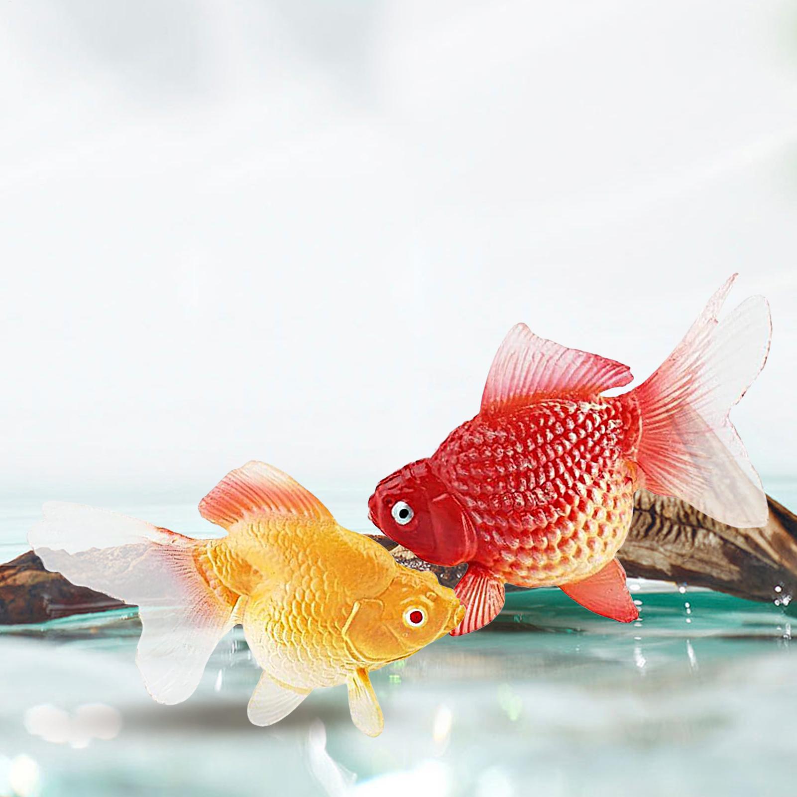 偽金魚 2個/セット 人工偽金魚 リアルな動きをする黄色と赤 - Aquarium Plant Yellowing のレビューと価格