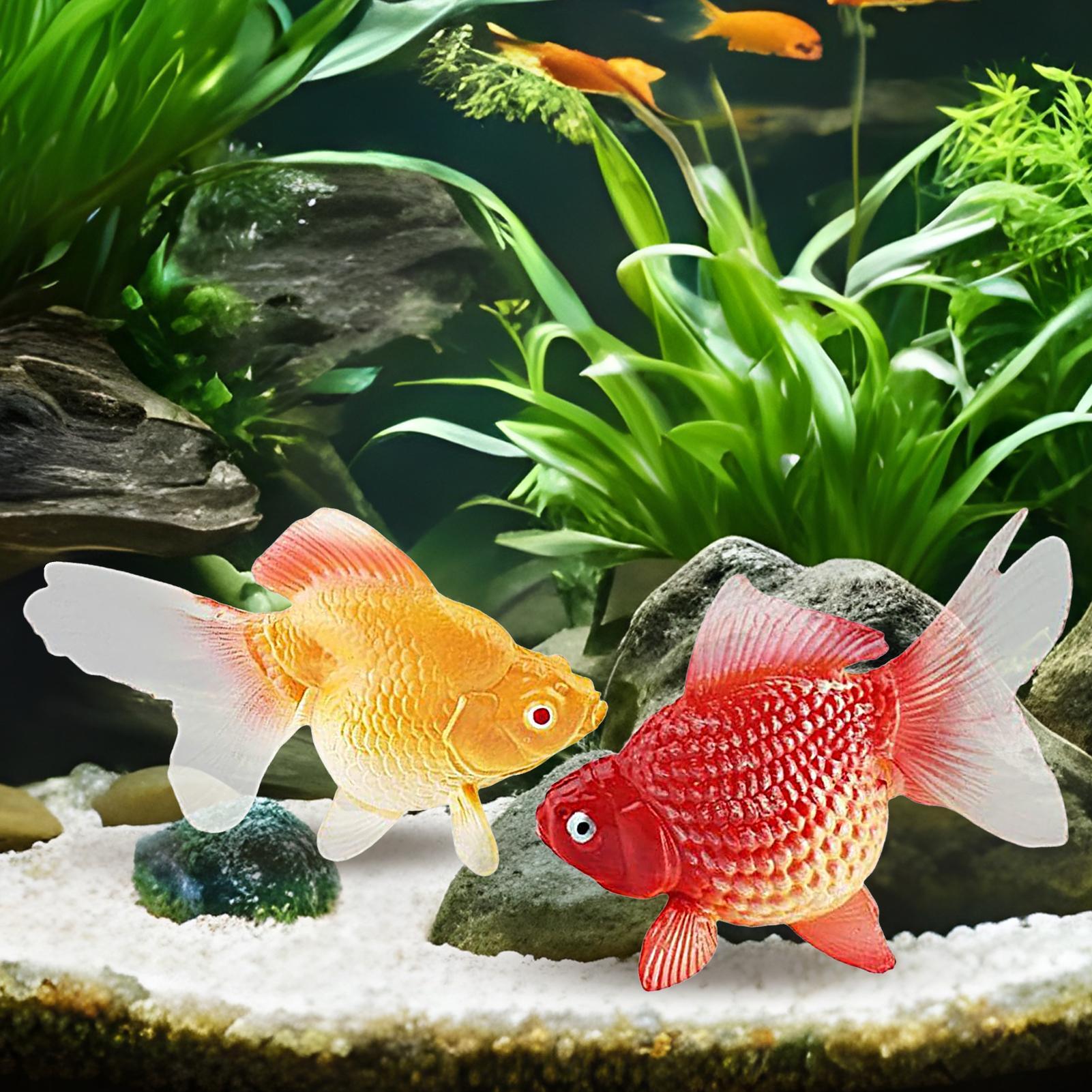 偽金魚 2個/セット 人工偽金魚 リアルな動きをする黄色と赤 - Aquarium Plant Yellowing のレビューと価格