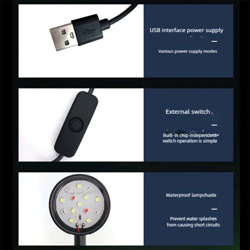 USB LED水槽クリップランプ高透明度明るい補助照明ミニ水 - Aquarium Plant Grow Light のレビューと価格